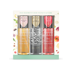 Gölles Zerstäuber Trio Original mit Roséwein Essig, Apfel Balsamessig und Himbeer Essig in Geschenkbox.