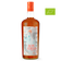 DAVID GÖLLES BIO Ron Johan Serie Null in Glasflasche mit orangem Verschluss, zwei Profilen und Bio-Logo.
