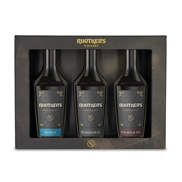 DAVID GÖLLES Trio Best of Whiskey: Geschenkbox mit Ruotkers Alois I, Rüdiger II und Wilhelm III.
