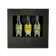 Gölles Trio Birne: drei Flaschen mit grünen Etiketten in schwarzer Geschenkbox.