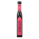 Gölles Himbeer Essig in schlanker eckiger Flasche mit rosa Etikett und schwarzem Verschluss.