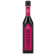 Gölles Rotwein Essig in eckiger Flasche mit pinkfarbenem Etikett und schwarzem Verschluss.